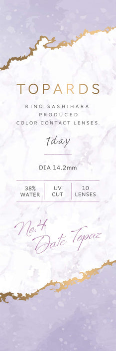 Topaz Colored Contact Lenses From Japan - 10 Sheets/2 Box Set Rino Sashihara Pwr.-3.50 Date Topaz