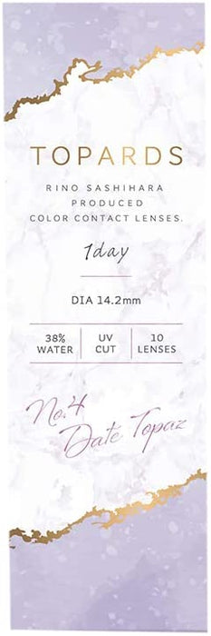 Topaz Colored Contact Lens 2 Box Set - 10 Sheets Rino Sashihara One Day Date Topaz Japan (Pwr.-0.00)