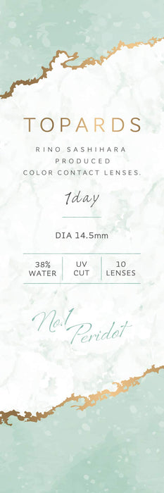 Topaz Japan Color Contact Lenses 10Pcs/Box 2Box Set By Rino Sashihara/Peridot (Power-4.00)