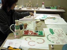 Jizakeya Toso Set - Made In Japan Banko-Yaki Kobanko-Yaki 5-Piece Set Sumiko Kishi Design A (White Tray) & Soda