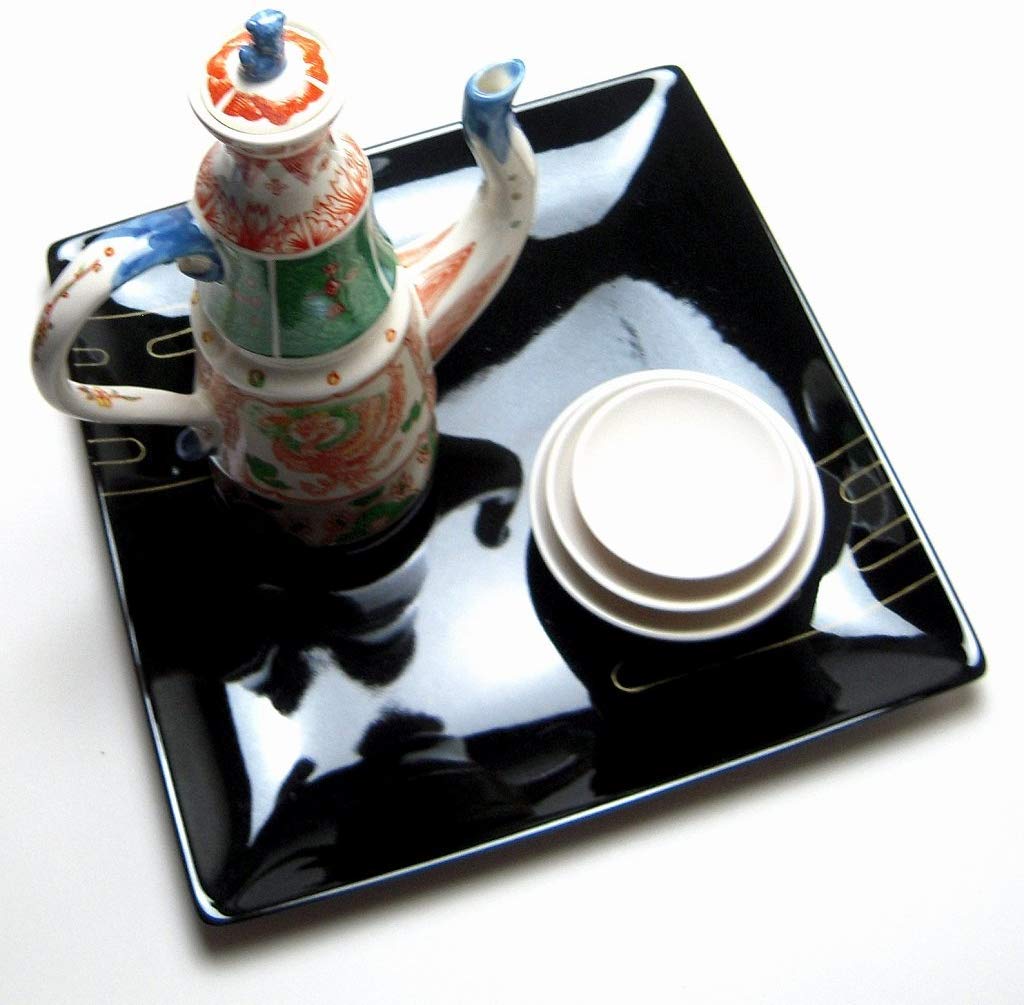 Jizakeya Toso Set - Made In Japan Banko-Yaki Kobanko-Yaki 5-Piece Set Sumiko Kishi Design A (White Tray) & Soda