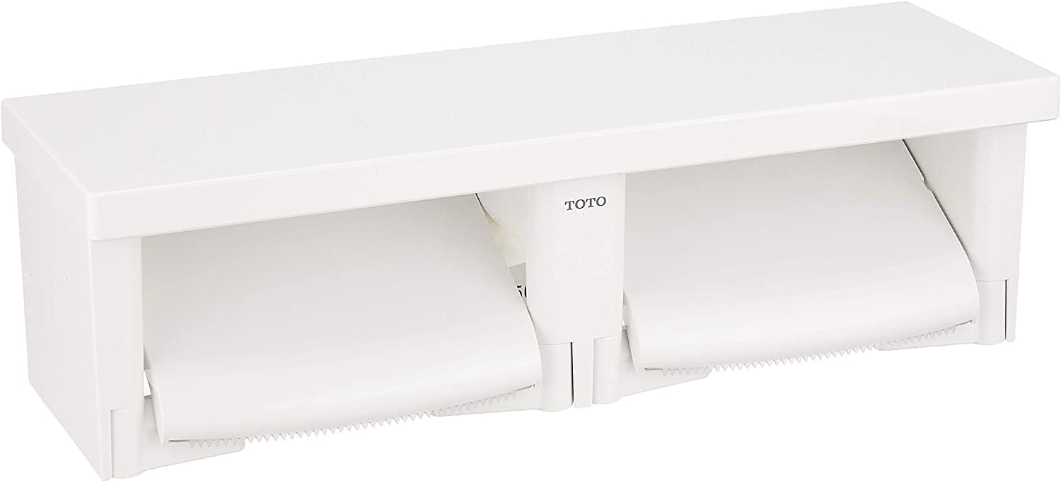 这款 Toto Yh650#Nw1 双纸滚筒平板架树脂白色 - 日本制造