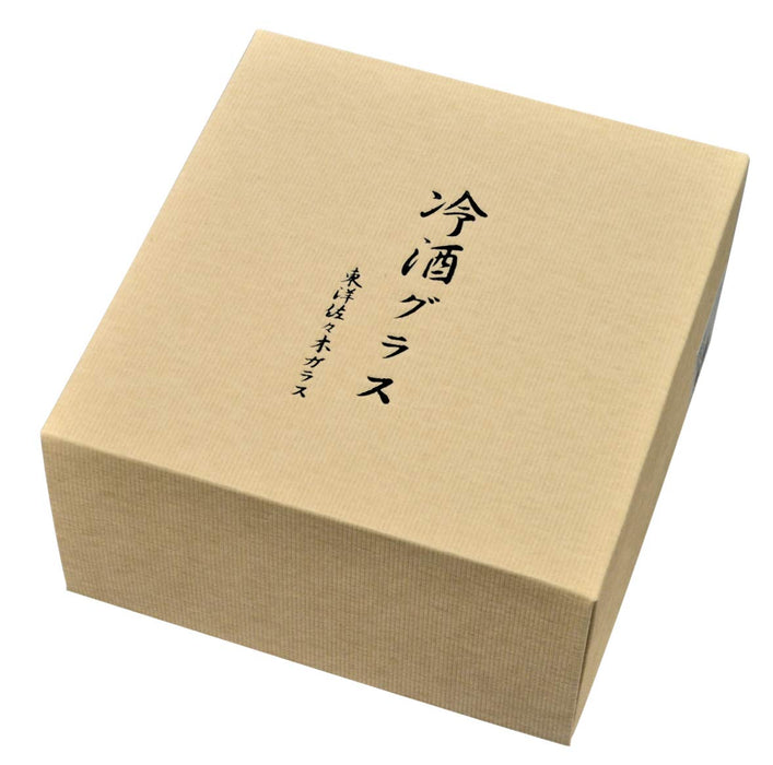 Toyo Sasaki Glass Cold Sake Set Japan Blue Carafe 300Ml 55Ml 3-Pack G604-M70