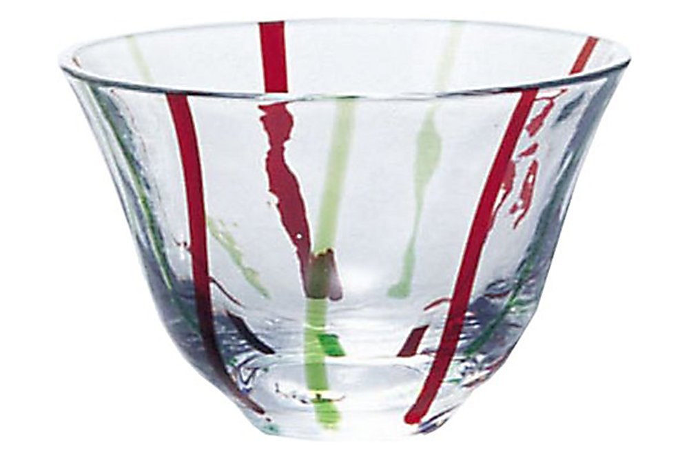 Toyo Sasaki Glass Japanese Red Sake Glass 90Ml Made In Japan 10770