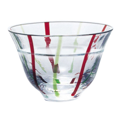 Toyo Sasaki Glass Japanese Red Sake Glass 90Ml Made In Japan 10770