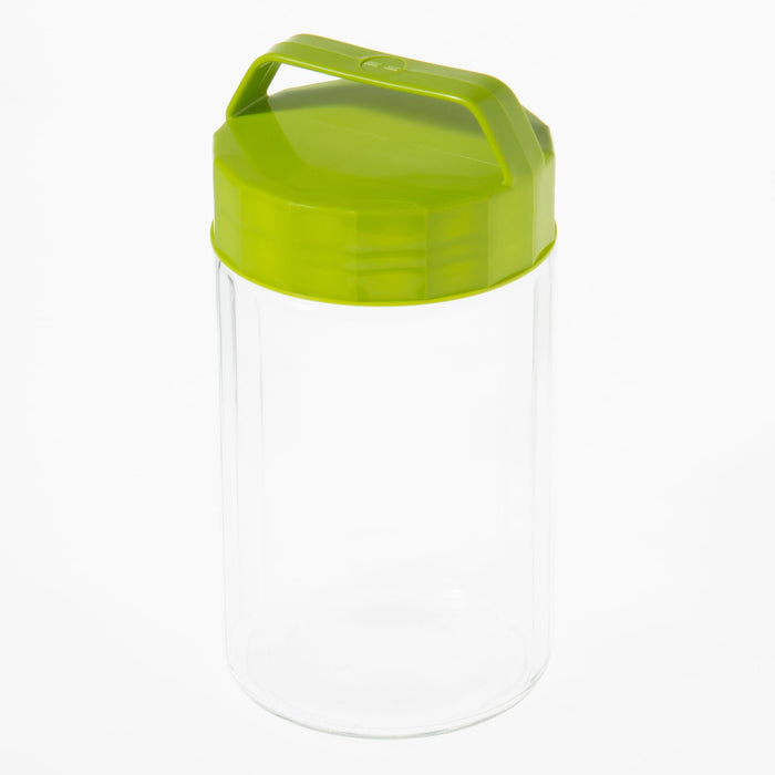 Toyo Sasaki 玻璃儲存容器 2000 毫升 2 件套橄欖綠日本收納瓶附書籤 Ok-900-Og-Jan