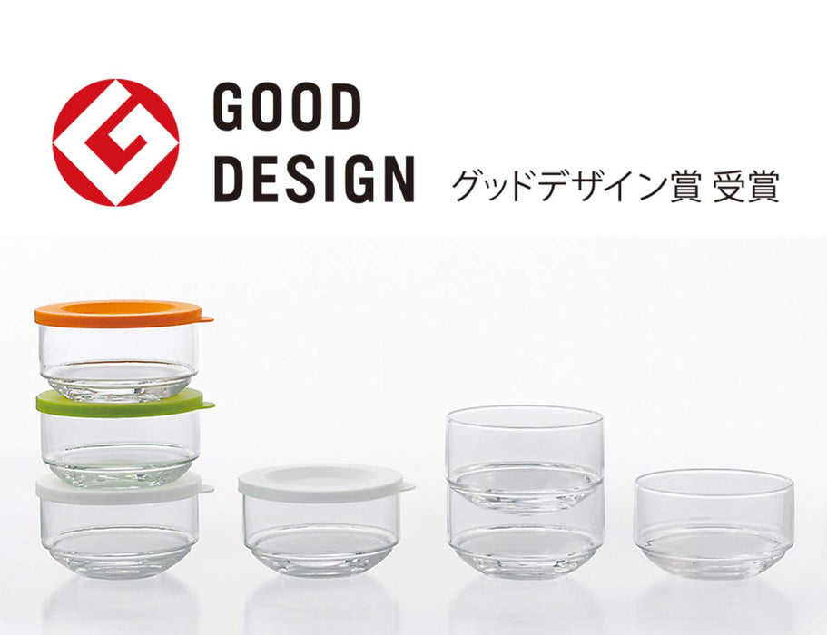 Toyo Sasaki 玻璃儲存容器 3 件組日本製造橄欖綠 B-31301-Og-Jan
