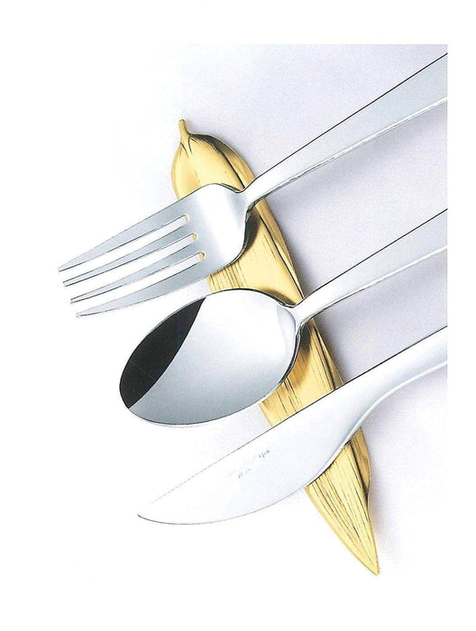 Tsubame Shinko Stainless Steel Bamboo-Leaf-Shaped Cutlery Rest Gold