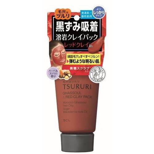 Tsururi Gasur Pack Red Plus Red Clay 150g - Skincare Products Made In Japan