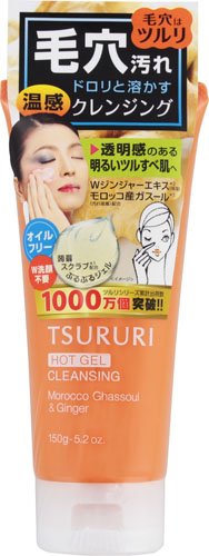 Tsururi 毛孔清洁热洁面啫喱 150g - 日本热洁面凝胶 - 洗面奶