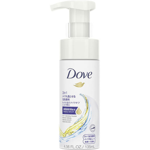 Unilever Dove 3-in-1 Foaming Cleanser Toner Makeup Remover 135ml Japan With Love