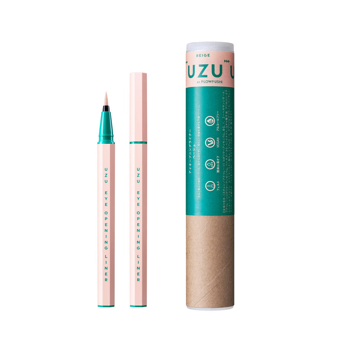 Uzu Flowfushi Eye Opening Liner Beige Japan Alcohol Free Dye Free Hypoallergenic