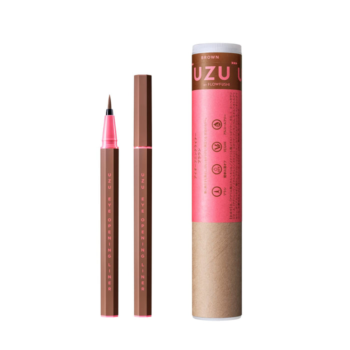 Uzu By Flowfushi Brown Liquid Eyeliner Japan Alcohol Free Dye Free Hypoallergenic