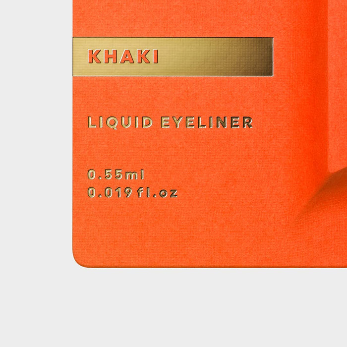 Uzu By Flowfushi Eye Opening Liner [Khaki] Liquid Eyeliner Hot Water Off Alcohol Free Dye Free Hypoallergenic