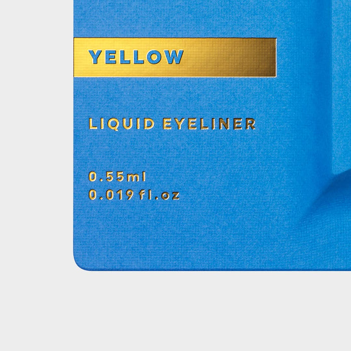 Uzu By Flowfushi Eye Opening Liner [Yellow] Liquid Eyeliner Hot Water Off Alcohol Free Hypoallergenic