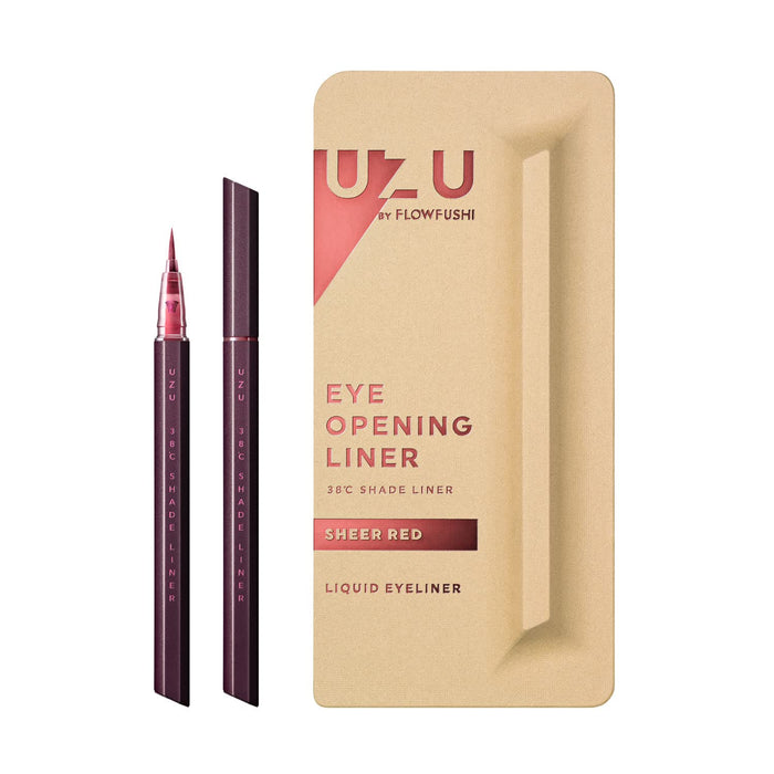 Uzu 38℃ Sheer Red Liquid Eyeliner: Double Liner Alcohol & Paraben Free