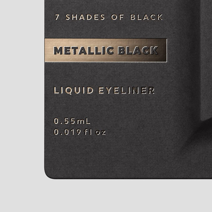 Uzu Flowfushi Hypoallergenic Liquid Eyeliner Metallic Black Shade Hot Water Off