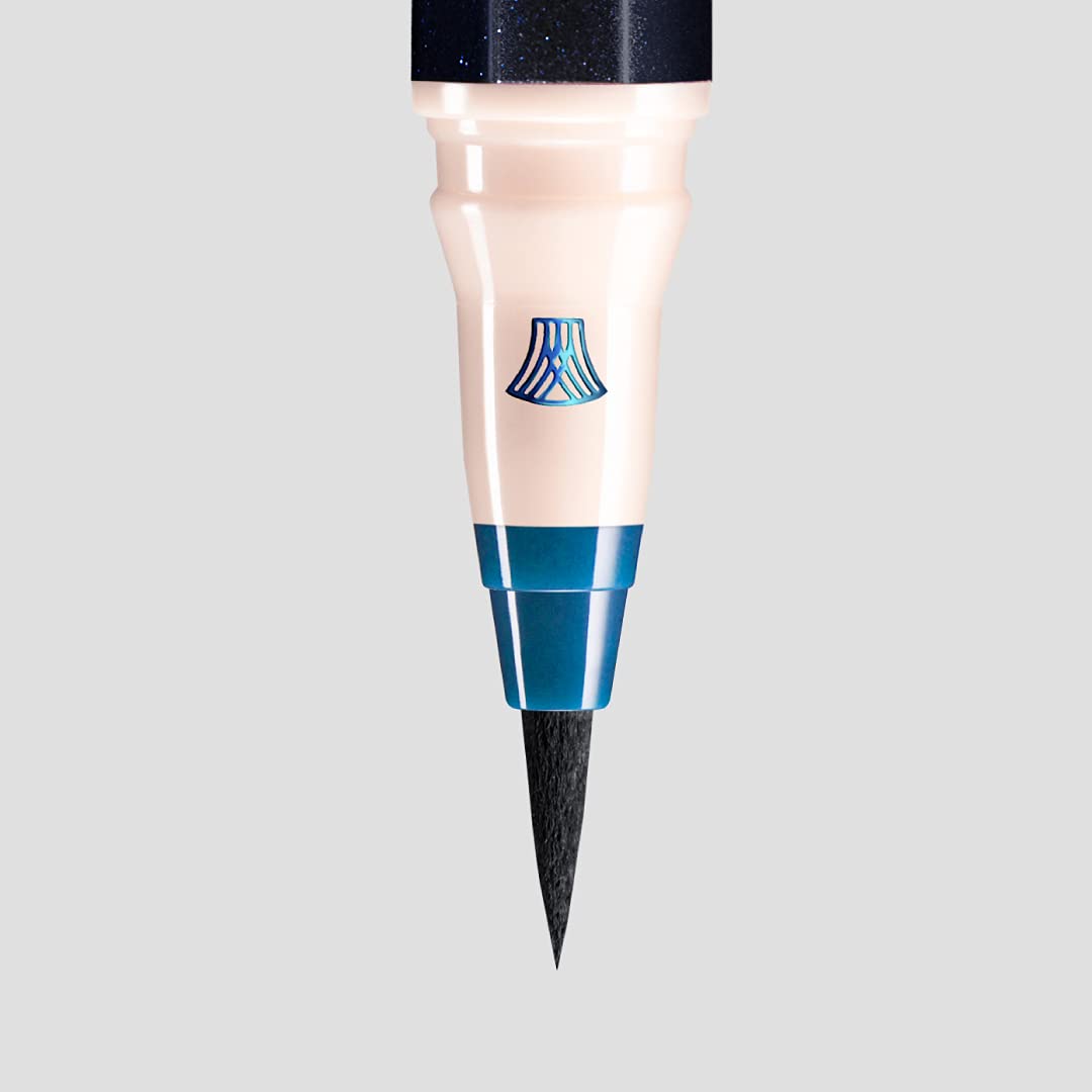 Uzu Flowfushi 7-Shade Navy Black Hypoallergenic Liquid Eyeliner Hot Water Off