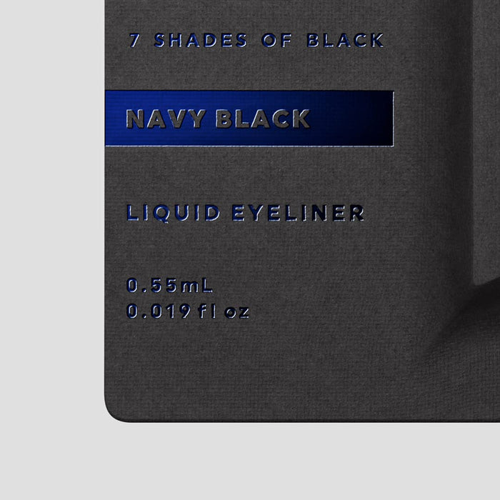 Uzu Flowfushi 7-Shade Navy Black Hypoallergenic Liquid Eyeliner Hot Water Off
