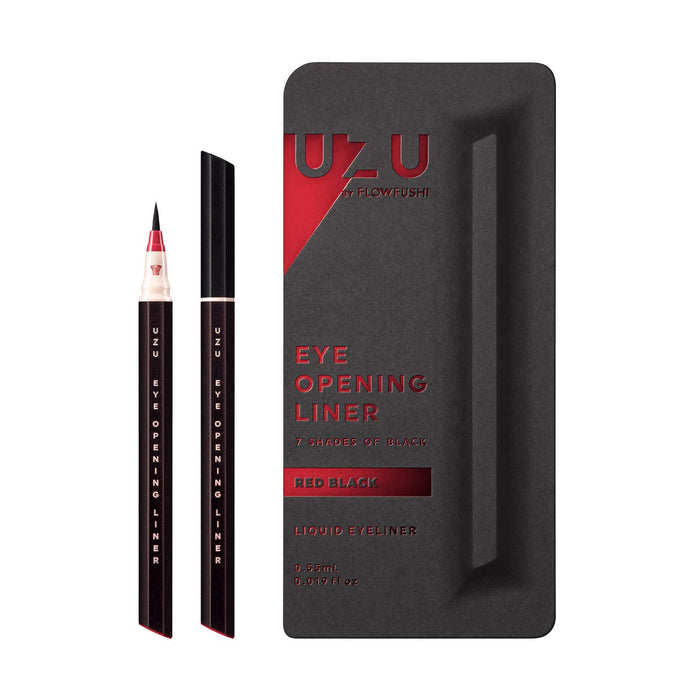 Uzu Seven Shades Uzu Red Black Liquid Eyeliner Hypoallergenic and Hot Water-Resistant