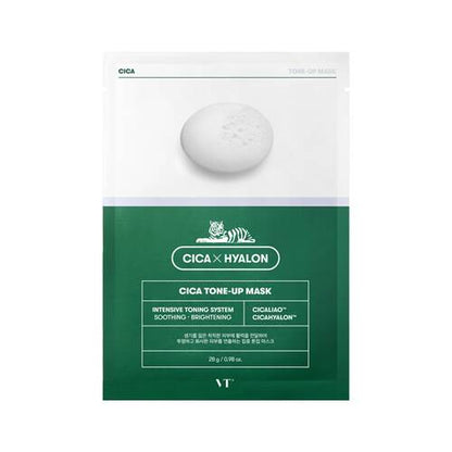 Vt Cica Tone Up Mask Improves Skin Tone For Dull Skin 28g x 6 Sheets - Japan Skincare
