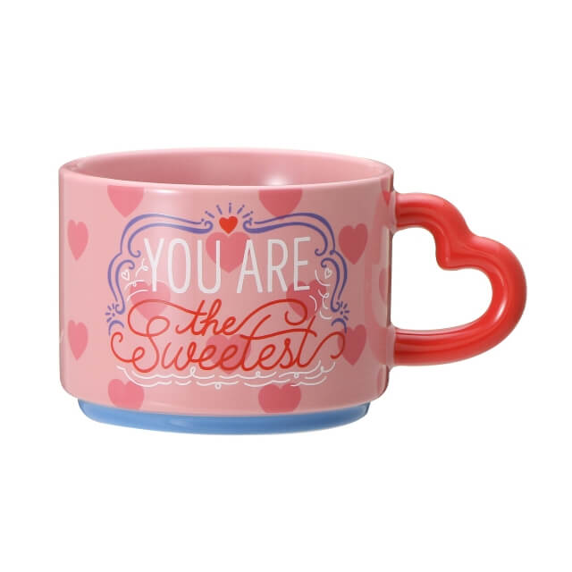 Valentine 2022 Stacking Mug Heart Handle Pink 355ml - Japanese Starbucks