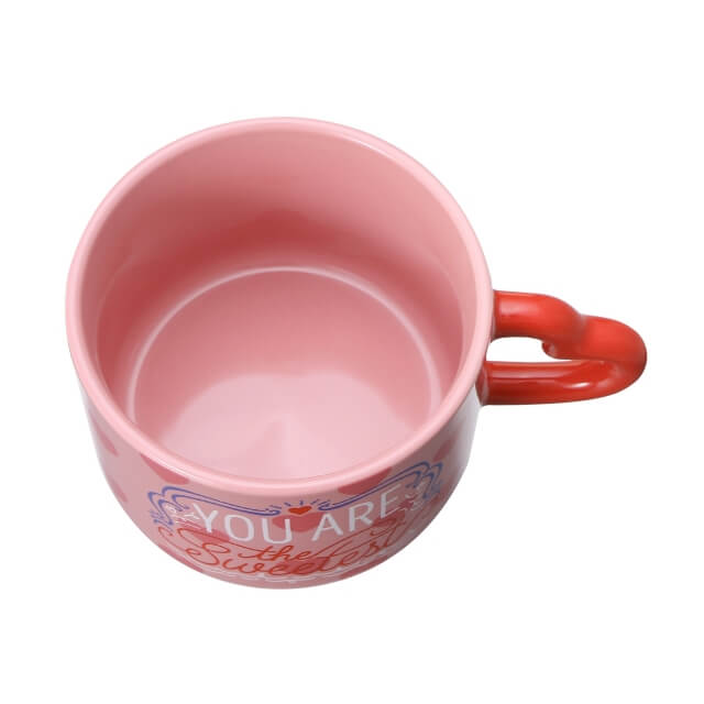 Starbucks Valentine 2022 Stacking Mug Heart Handle Pink 355ml - 日本星巴克马克杯
