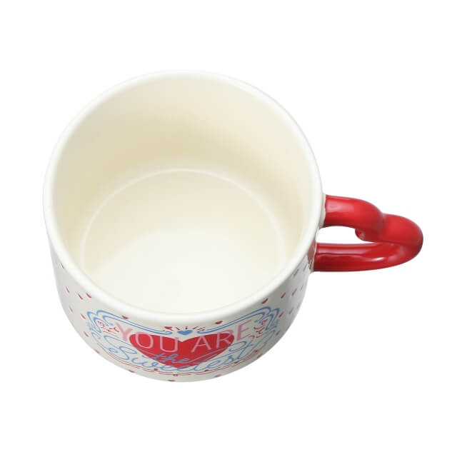 Starbucks Valentine 2022 Stacking Mug Heart Handle White 355ml - 日本星巴克馬克杯
