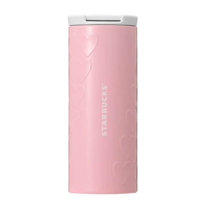 Starbucks Valentine 2022 Stainless Steel Cylinder Tumbler with Embossed Heart 355ml - Tumblers