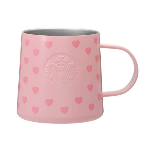 Valentine 2022 Stainless Steel Mug Pink 414ml - Japanese Starbucks