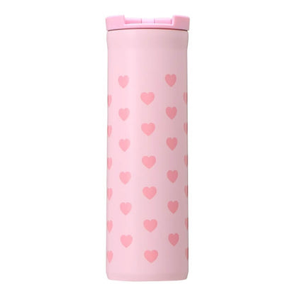 Starbucks Valentine's Day 2022 Stainless Steel Bottle Heart 473ml - Japanese Starbucks Bottles