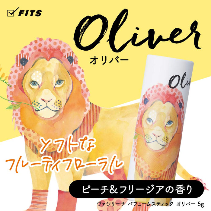 Vasilisa Perfume Stick Oliver Peach & Freesia Kneaded 5G - Japan (1 Pack)