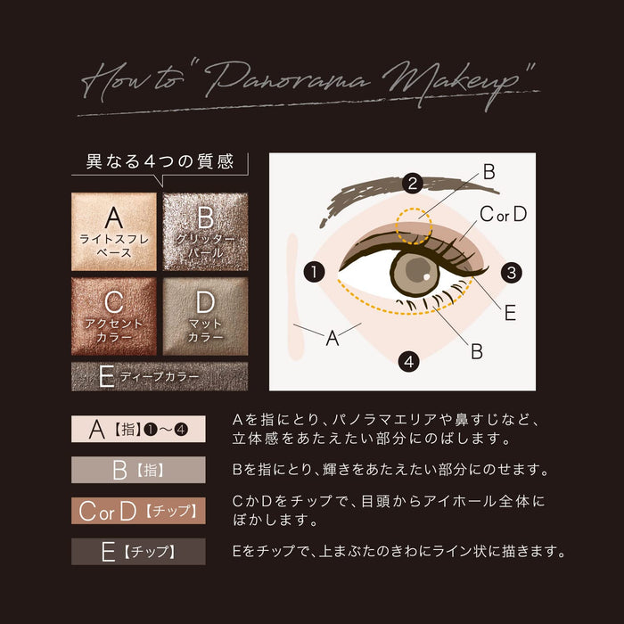 Visee Eye Shadow Palette - Riche Panorama BR-4 Orange Brown 5.5G