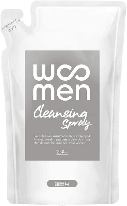 Woomen Cleansing Spray 250ml [refill] - Men鈥檚 Face Wash Spray Made In Japan