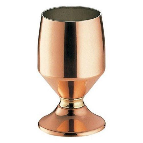 Wadasuke Seisakusho 16Oz Copper Goblet W/ Brass Ring Japan 440Ml (1-Piece)