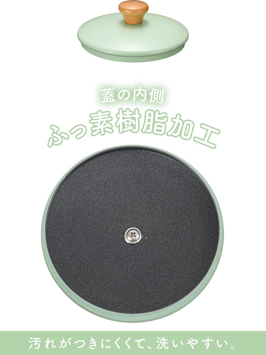Wahei Freiz 日本台式锅 16 厘米 绿色 1 人轻便迷你陶瓷 Ih/Gas Rb-2096