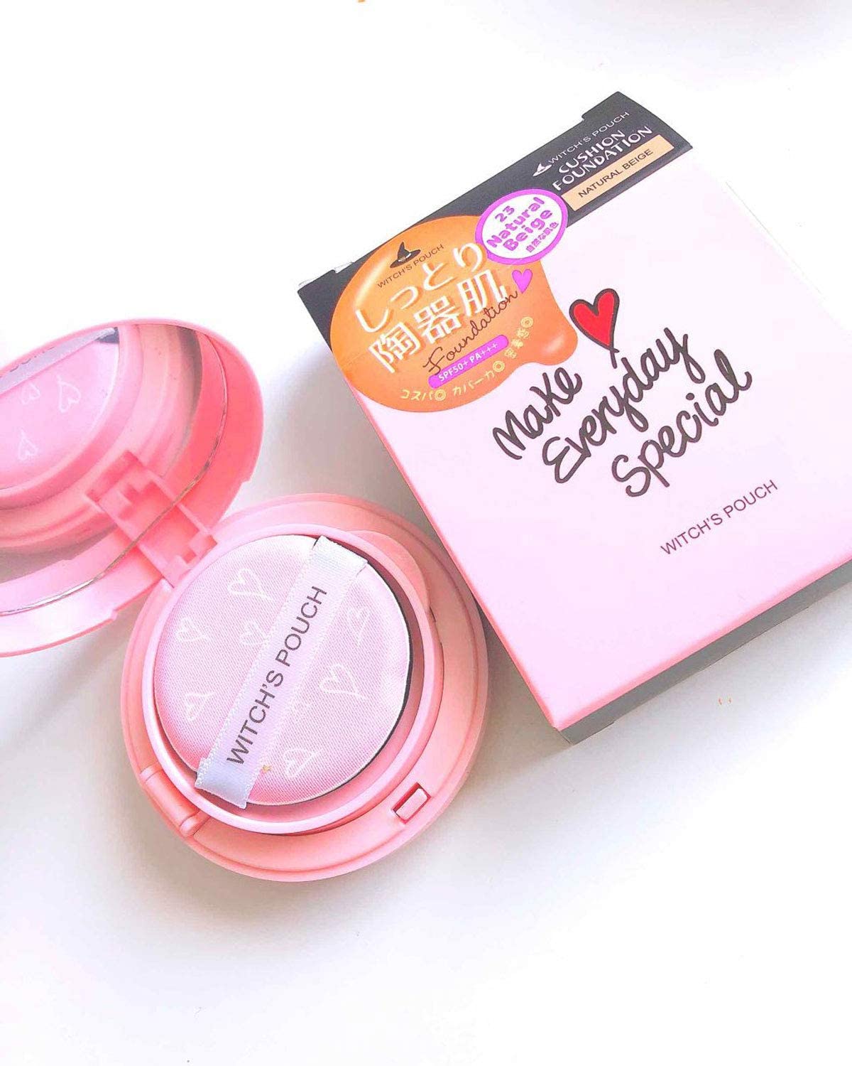 Witch'S Pouch Moisturizing Cover Cushion No.23 Natural Beige Japan 1Pc