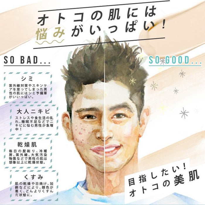 Woomen Mens Cc Cream Moisture Uv Cream 30g Beige spf50 Pa Sunscreen Makeup Base Japan With Love