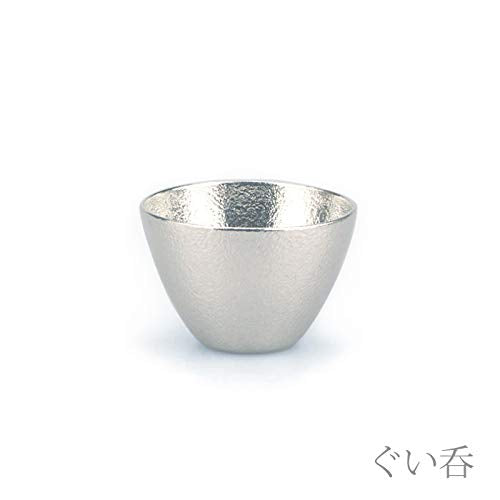 Teshigoto Club Set Of 2 Sake Cups Tin & Gold - Japanese Paper Wrapping - Made In Japan