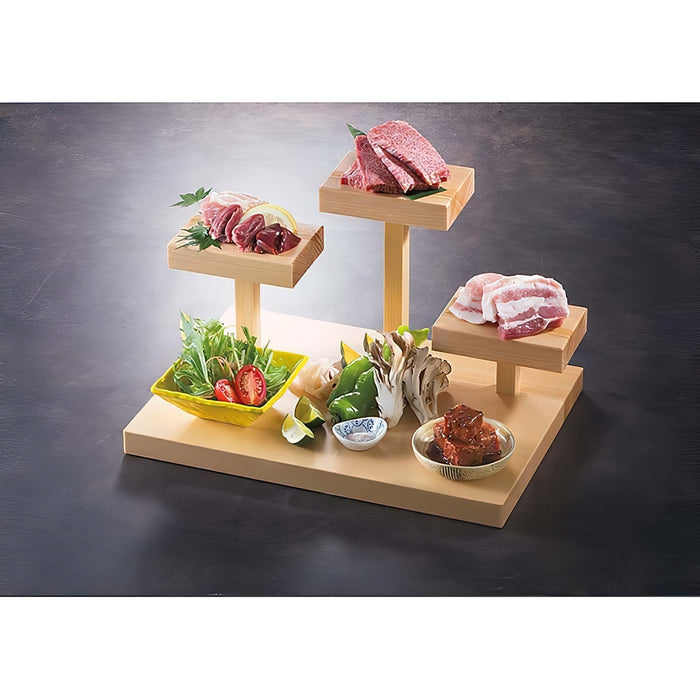 Yamacoh 木制三层立体寿司餐具