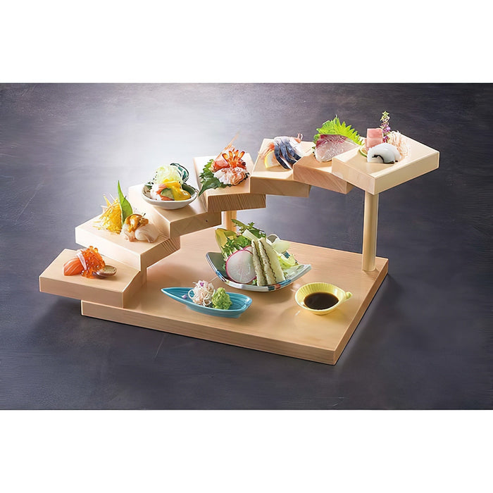 Yamacoh 木製 7 層 3 維壽司餐具