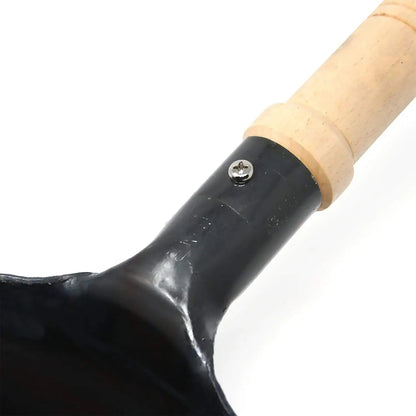 Yamada Hammered Iron Wooden Handle Round Bottom Wok (1.2Mm Thickness) 39cm - Unseasoned