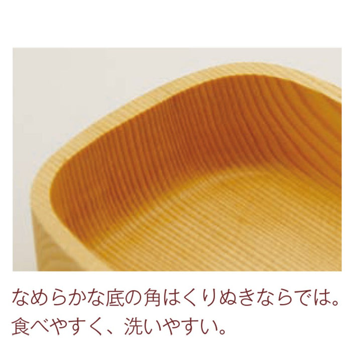 Yamaco 500Ml Bento Box Square 887224 Natural - Made In Japan