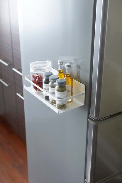 Yamazaki Industrial 2410 Magnet Spice Rack White | Japan | W24.5Xd11Xh8.5Cm Kitchen Rack
