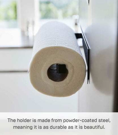 Yamazaki Industrial Japan 5217 Wide Black Kitchen Paper Holder - 8X7.5X29Cm Tower Large Format