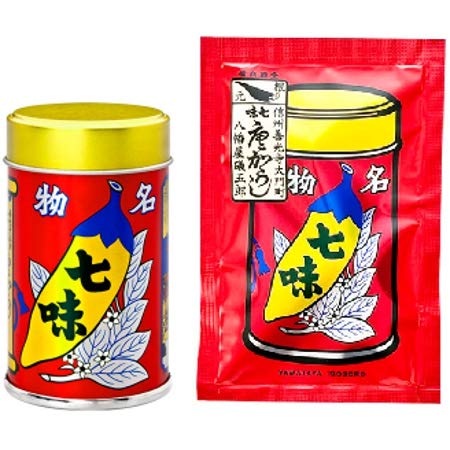 Hachimanya Isogoro Japan Shichimi Pepper 14G Can & 18G Bag Set