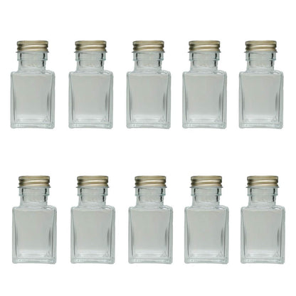 Yokohama Herbarium 2Nd Store Herbarium Bottle Square 50Ml Set Of 10 W/ Caps & How-To Guide - Japan