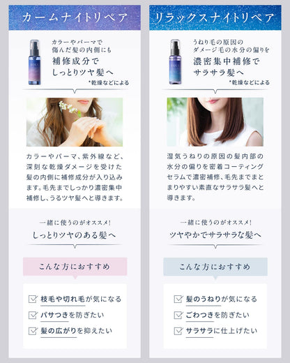 Yolu Hair Oil Calm Night Repair 80Ml Japan No Rinse Treatment Hair Styling Men Women