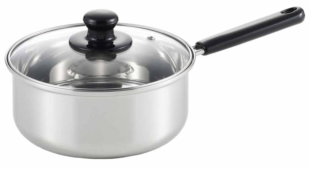 Yoshikawa Japan One-Handed Pot 20Cm Ih Compatible Silver Stainless Cookware Sj2183