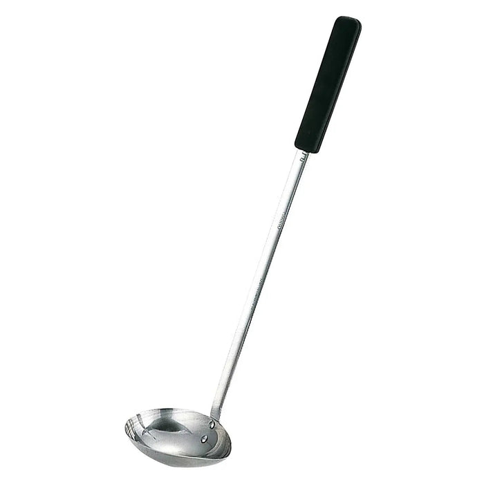 Yukiwa Stainless Steel Side-Scooping Long Ladle Black